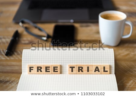 Stok fotoğraf: Message On Wooden Blocks Over Desk