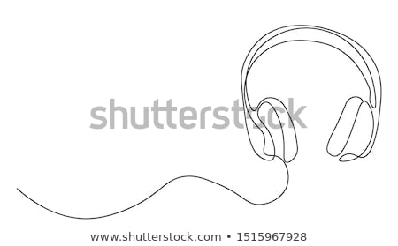 Foto d'archivio: Woman Listening To Music And A Man With An At Symbol