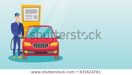 [[stock_photo]]: Girl At Gas Station