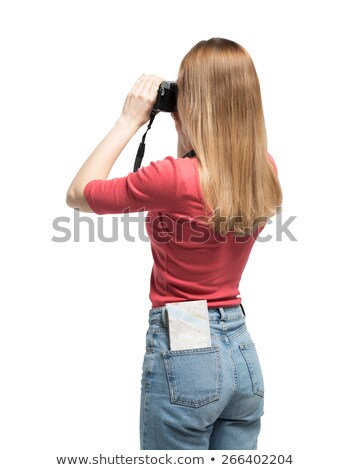 [[stock_photo]]: Photographer Taking Pictures Of The Young Woman Isolated 3