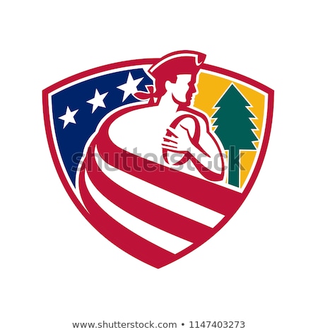 Stock fotó: ögbi · labda · pajzs · USA · zászló · csillagok · és · csíkok