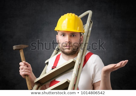 Сток-фото: Crazy Construction Worker