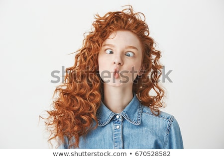 Stock fotó: Portrait Of A Woman Making A Funny Face