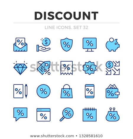 ストックフォト: Seasonal Offer Blue Vector Icon Design