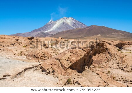 Stock fotó: Beautiful Crater Of Volcano Tunupa In Bolivia