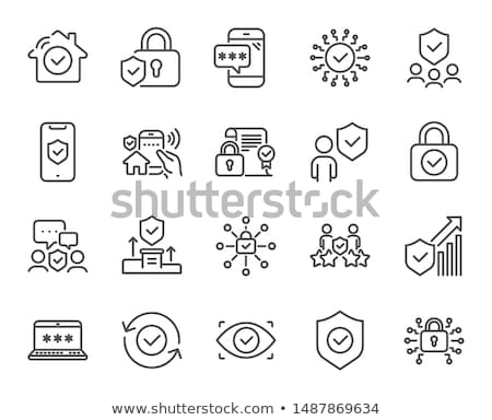 Stockfoto: Secure Access Icon Flat Design