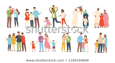 Stock fotó: Traditional Arab Couple Vector Cartoon Flat Illustration - Illu