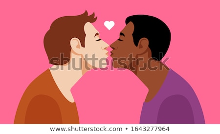 Stock photo: Gay Male Couple Vector Romantic Homosexual Relationship Lgbt Isolated Flat Cartoon Character Illu