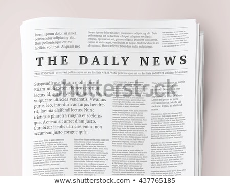 Stock fotó: Newspaper Vector Blank Daily Newspaper Headline News Reportage Information Illustration