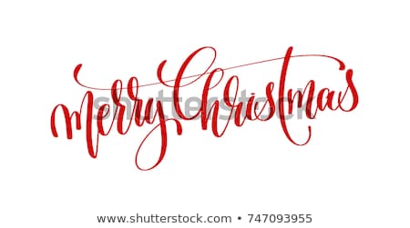 Foto d'archivio: Merry Christmas Inscription Winter Lettering Sign