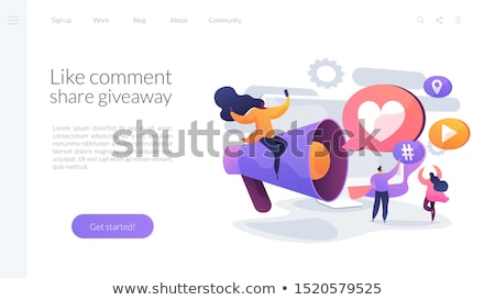 Сток-фото: Viral Content Concept Landing Page