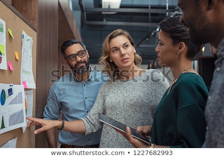 Zdjęcia stock: Business People Discussing The Charts And Graphs Showing The Res