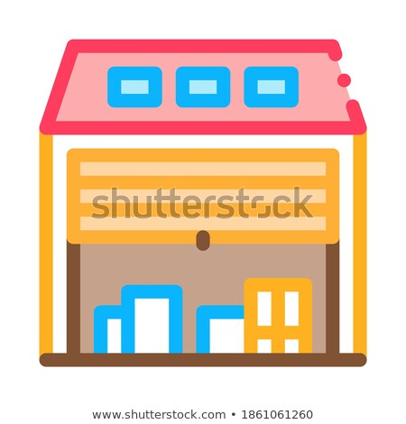 Stock fotó: Post Stock Postal Transportation Company Icon Vector Illustration