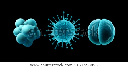 Foto stock: Virus Bacteria Cell In Spherical Shape Vector