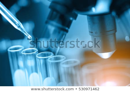 Foto stock: Biology Laboratory Microscope Test Tube Equipment