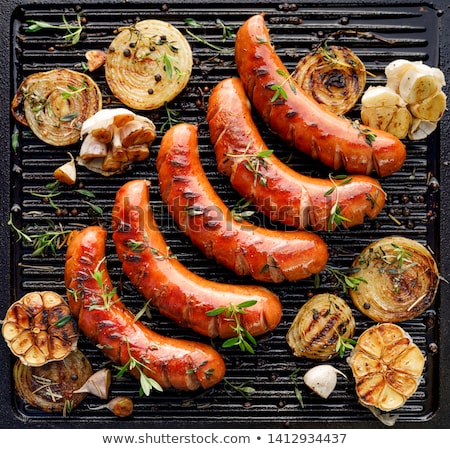 Foto stock: Grilling Sausages