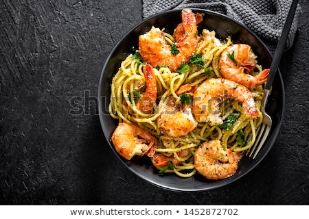 Zdjęcia stock: Tomato Garnish With Shrimp