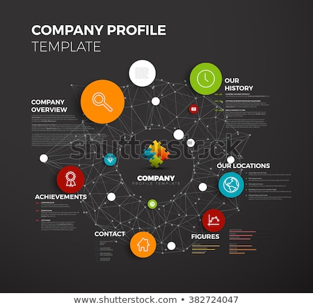 [[stock_photo]]: Dark Vector Abstract Circles Infographic Network Template