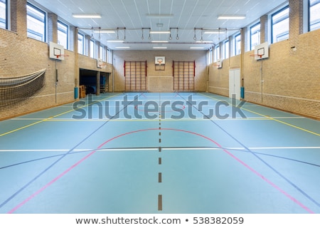 Stock fotó: Empty European Gymnasium For School Sports