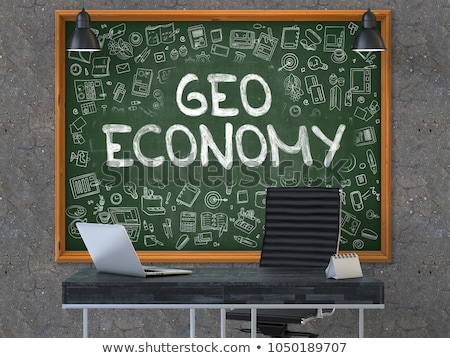 [[stock_photo]]: Hand Drawn International Trade On Office Chalkboard