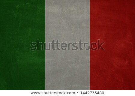 Zdjęcia stock: Italian Flag On Slate Texture