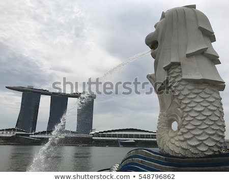 Stock fotó: Merlion Fountain In Singapore