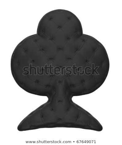 Stok fotoğraf: Luxury Black Leather Clubs Card Suit