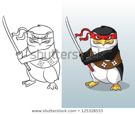 ストックフォト: Fat Ninja Penguin