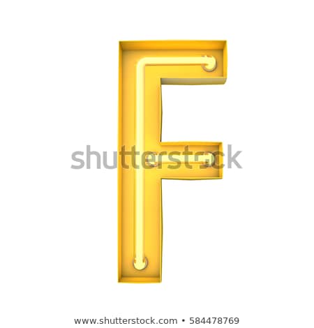 Stock foto: Neon Sign Letter F
