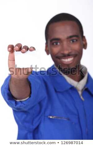 Stock photo: Tradesman Holding Up His Hands