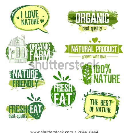 Foto stock: Eco Symbols And Emblems Set Green Color