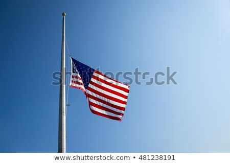 Foto stock: Half Mast American Flag