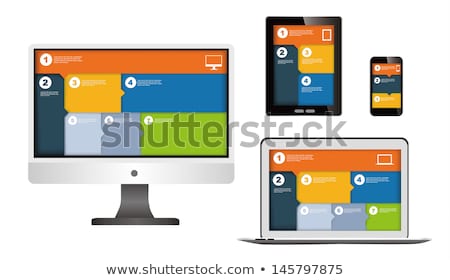 Foto stock: Responsive Website Design On Different Electronic Devices