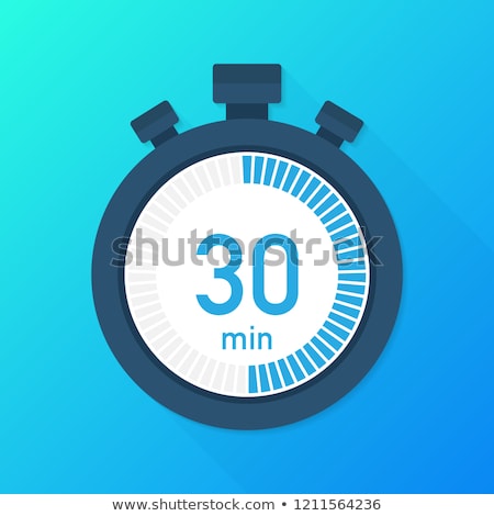 Stock fotó: Stop Watch Blue Vector Icon Button