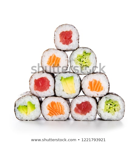 Сток-фото: Traditional Fresh Japanese Sushi Rolls