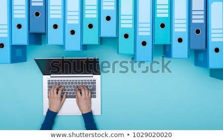 Stock photo: Researcher Searching A Computer Database Archive