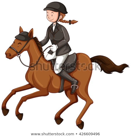 ストックフォト: Female Jockey Doing Equestrian