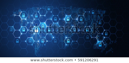 Foto stock: Global Network Security Vector