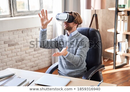 Stock photo: Futuristic Technology In Modern Business Businessman With Vr He