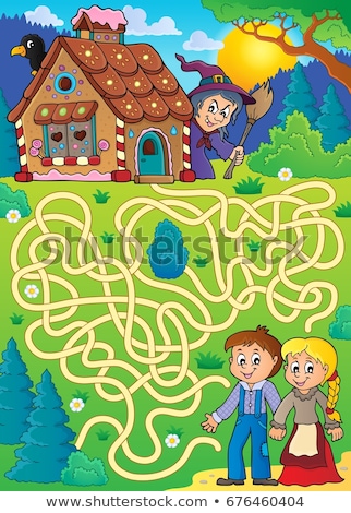 Zdjęcia stock: Maze 30 With Hansel And Gretel Theme