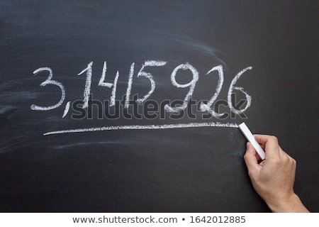 Stockfoto: Learn Greek Handwritten By White Chalk On A Blackboard