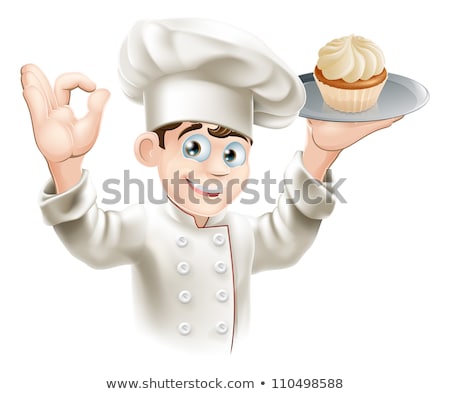 [[stock_photo]]: Chef Cook Character With Cupcake