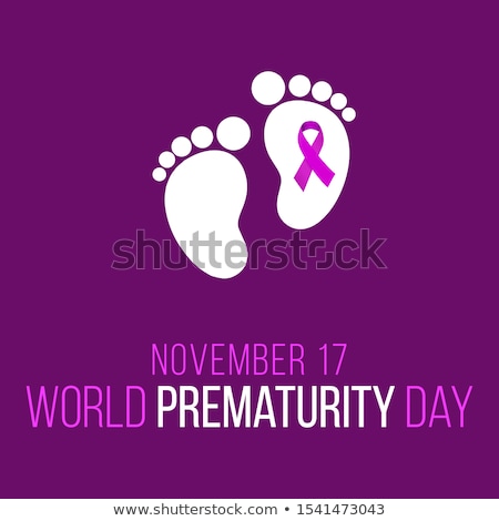 Foto stock: Banner On Prematurity Day