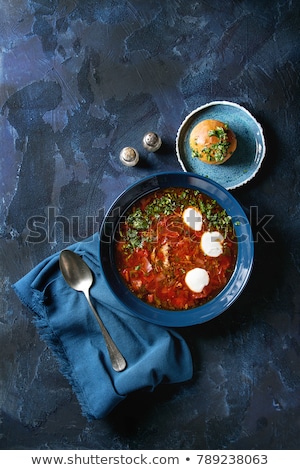 Stockfoto: Borscht Traditional Ukrainian Beetroot Vegetable Soup