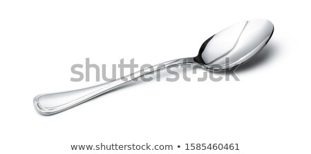 Stok fotoğraf: Empty Teaspoon On White Background