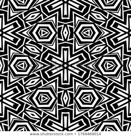 Сток-фото: Monochrome Seamless Tile Pattern Fancy Kaleidoscope