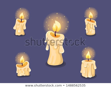 Foto stock: Scared Cartoon Candle