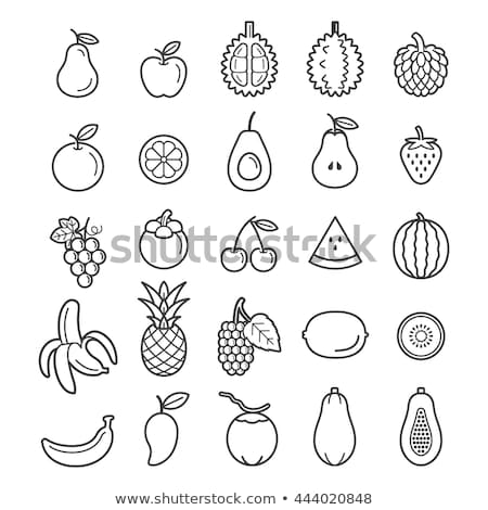 Foto stock: Pineapple Tropical Fruit Icon Vector Illustration