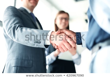 Stockfoto: Business People Shaking Hands In Office