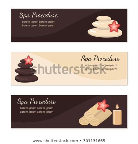 Stok fotoğraf: Spa Salon Chocolate And Massage Icons Set Vector